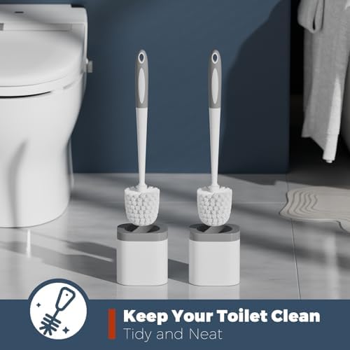 Holaloha 2 Pack Toilet Brush and Holder Set