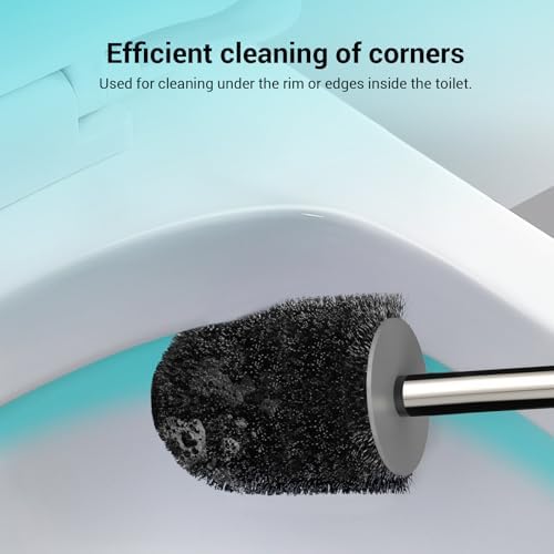 AONEZ Toilet Brush and Holder with Drip-Proof Design