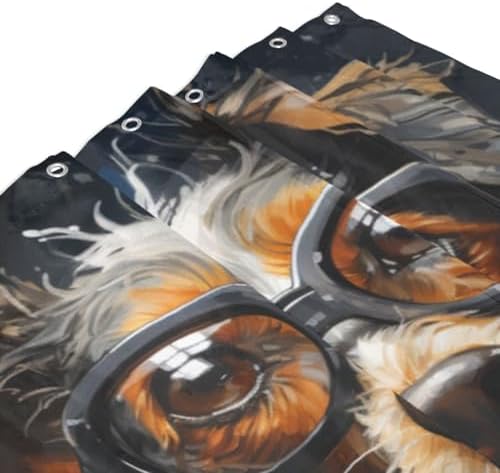 Cute Animal Hippie Boho Shower Curtain Set with 12 Hooks