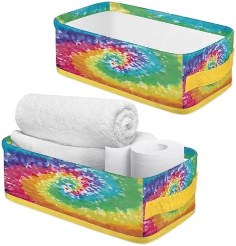 Snatocys Rainbow Toilet Paper Storage Basket Organizer