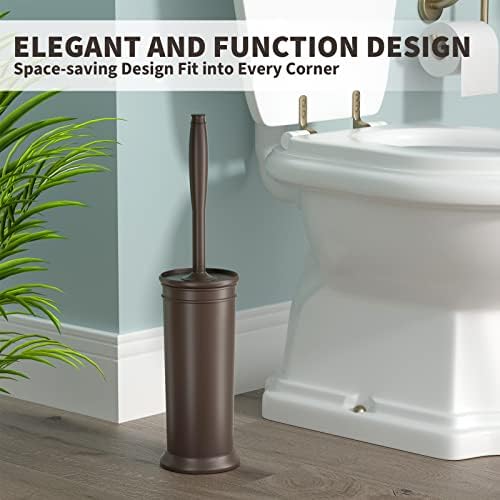 Uptronic Toilet Brush and Holder 2 Pack - Durable Deep Cleaning