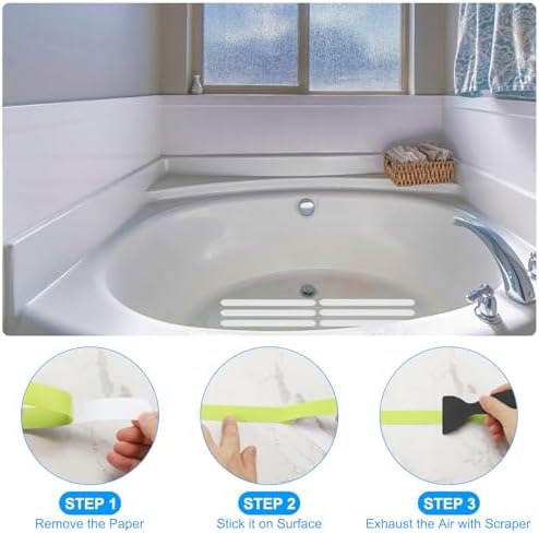 PATIKIL Bathtub Non-Slip Stickers 12 Pack Pink