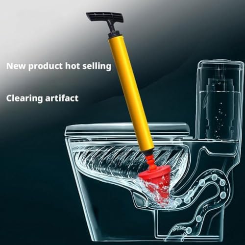 Heavy Duty Toilet Plunger with Air Pressure Yellow