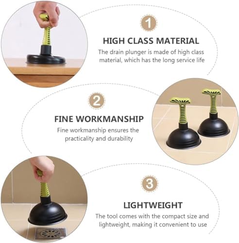 1pc Green Toilet Plunger for Kitchen and Bath Use