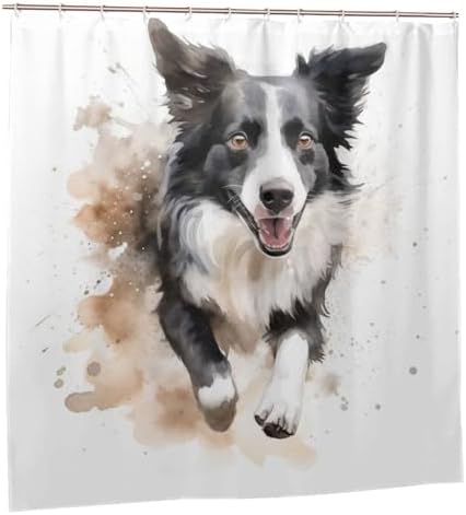 Boho Animal Print Shower Curtain Set with 12 Hooks 72x72in