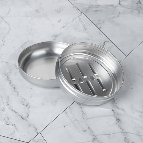 Pack of 2 Aluminium Waterproof Soap Dish for Home and Travel