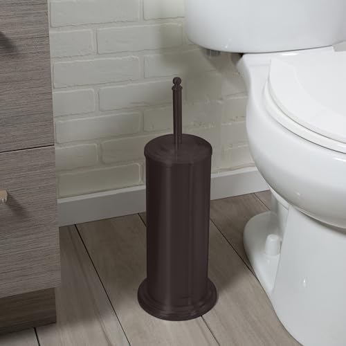 Bath Bliss Cylinder Free Standing Toilet Plunger Holder Bronze