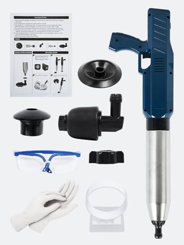 LotaTools Multi-Function Electric Toilet Plunger - Heavy Duty Adjustable Airflow