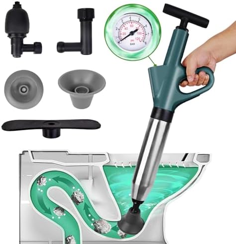 DKLECHUI High-Pressure Toilet Plunger with Barometer 1