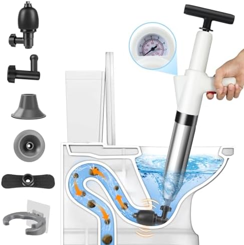 inShareplus Heavy Duty Toilet Plunger Kit
