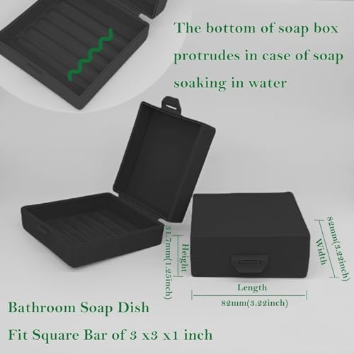 Elimeta Square Soap Dish Holder for Travel