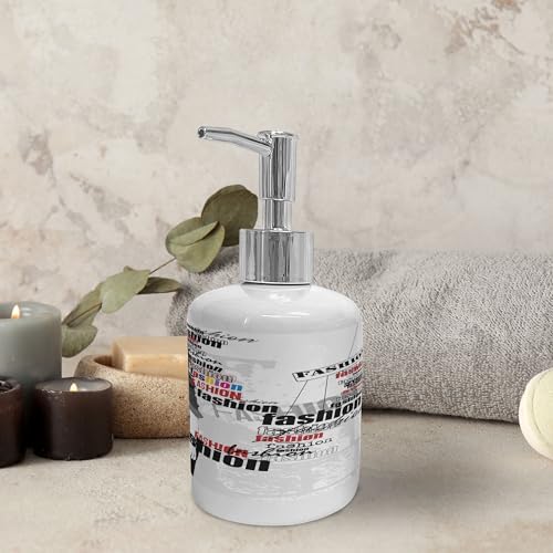 Ambesonne USA Ceramic Soap Dispenser Set