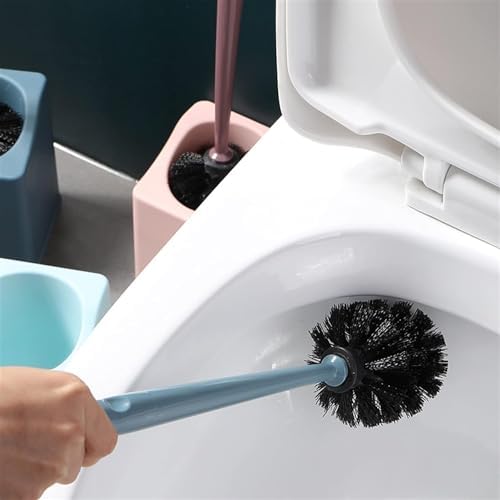 Toilet Brush with Bendable Head Easy to Clean Pink