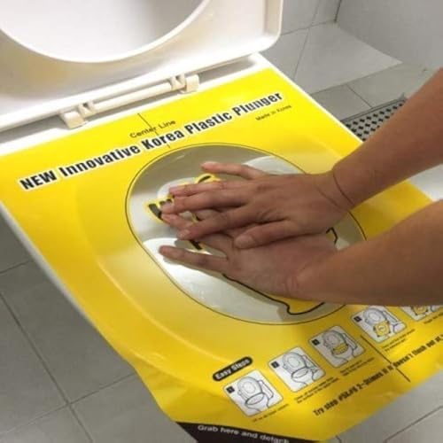Pongtu Toilet Sticker Plunger 14 x 175 Inch Hygienic Disposable Clog Remover