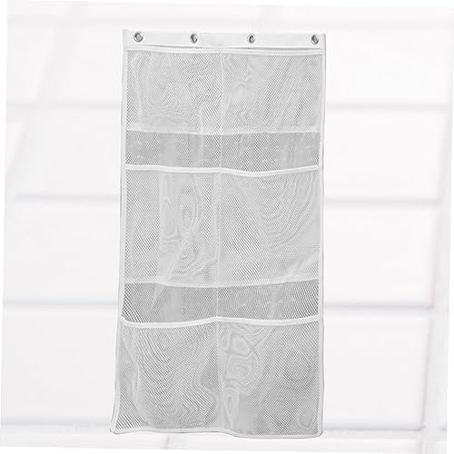 Vaguelly Hanging Mesh Shower Organizer Bag White