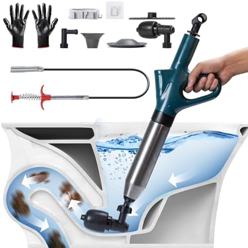 LEOMAUNYX High-Pressure Toilet Plunger with Barometer