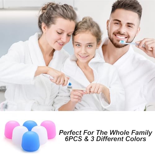Tnvee 6 Pack Silicone Toothpaste Cap Dispenser