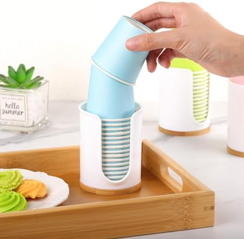 Tbestmax 3 Pack White Cup Dispenser for Bathroom Sink