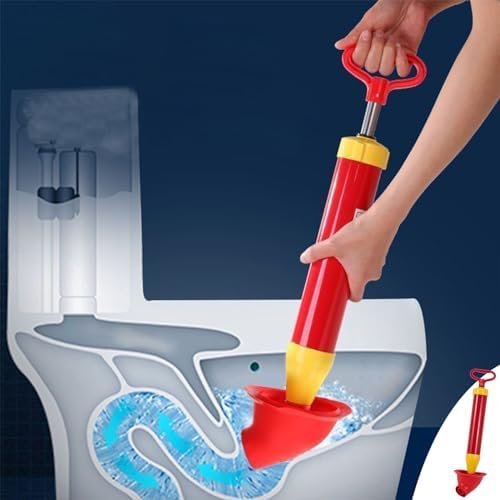 Heavy Duty Toilet Plunger with Gutter Clog Remover