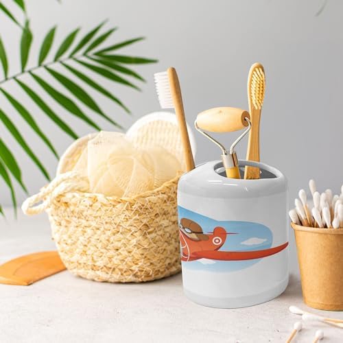 Ambesonne Bathroom Soap Toothbrush Holder Set