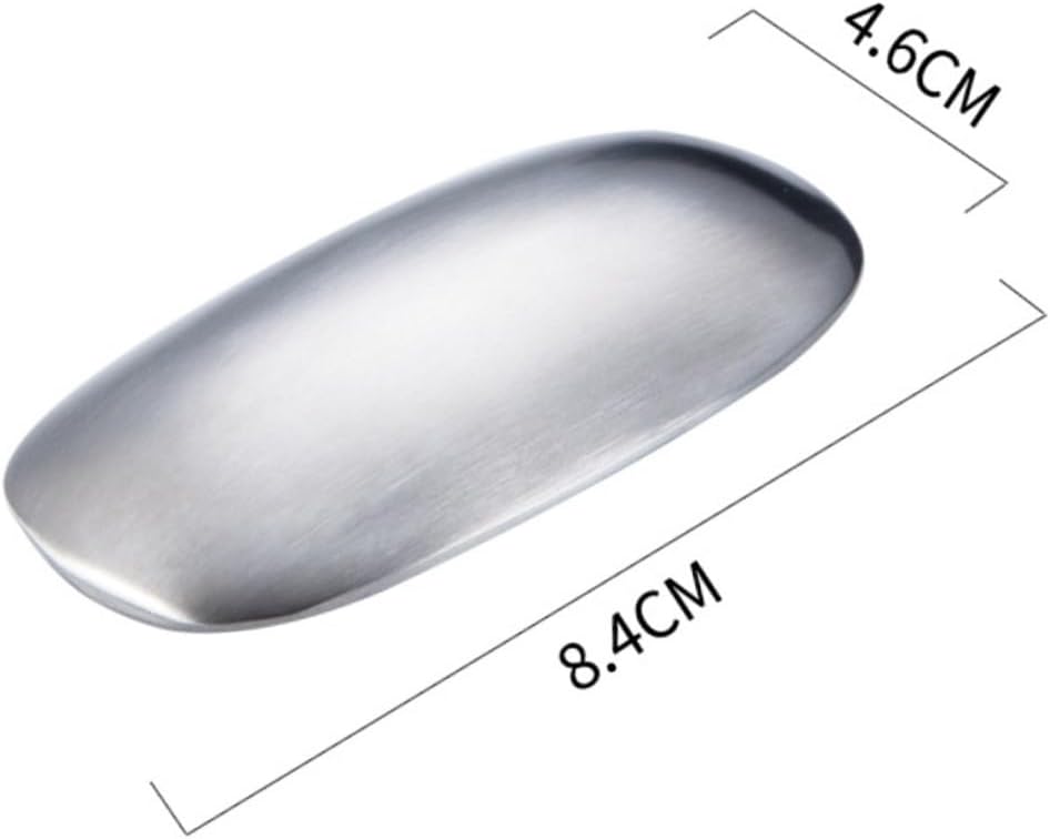 Amosfun Stainless Steel Odor Eliminating Soap Bar with Holder for Kitchen
