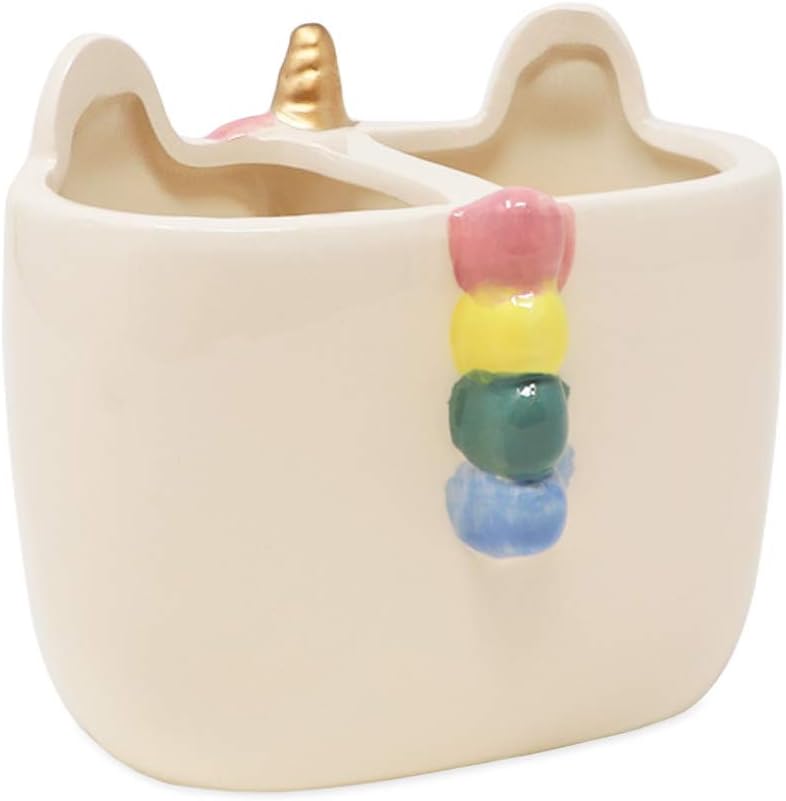 Isaac Jacobs Unicorn Cup Holder 2-Section Organizer