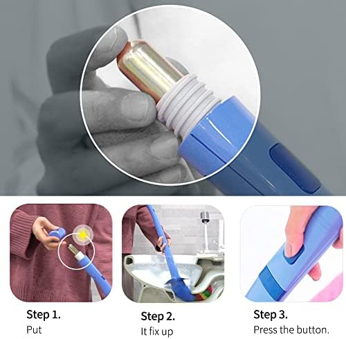 TULGIGS Toilet Plungers 10pcs with CO2 Cylinders and Guide