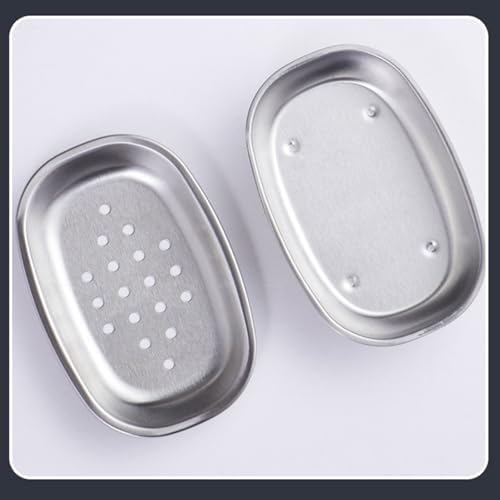 Modern Double Layer Stainless Steel Soap Dish for Bath and Kitchen Use