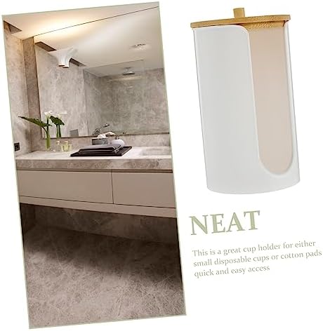 Zerodeko White Cup Holder Bathroom Dispenser