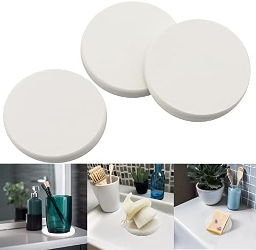 Mucco Water Absorbing Stone Tray for Sink 3-Pack