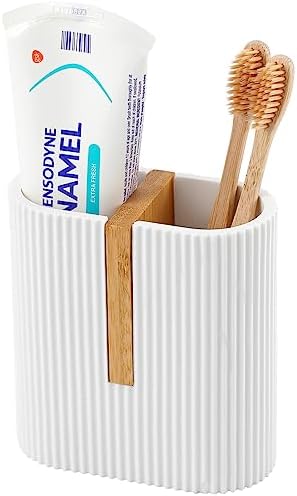 Rejomiik Resin Toothbrush Holder with Marble Design