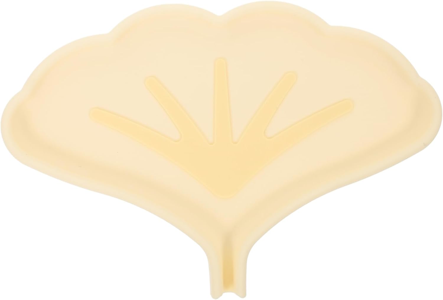 Amosfun Ginkgo Leaf Silicone Soap Dish
