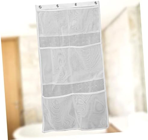 Vaguelly Hanging Mesh Shower Organizer Bag White