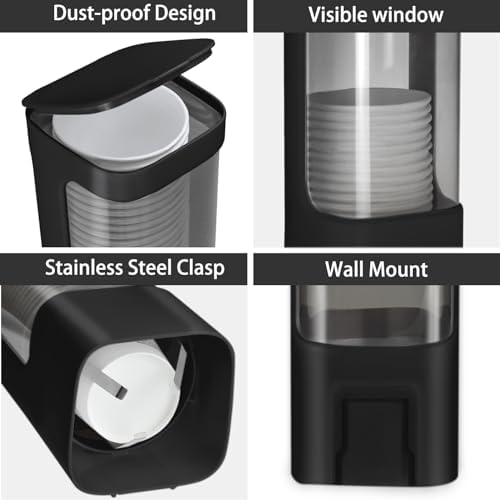 Wall Mounted Cup Dispenser for 3oz-5oz Cups