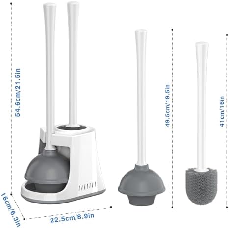 LOVLOY 2 in 1 Toilet Brush Plunger Set with Holder