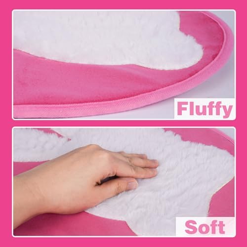 Easter Bunny Bathroom Set with Fluffy Rabbit Tail and Bath Mat