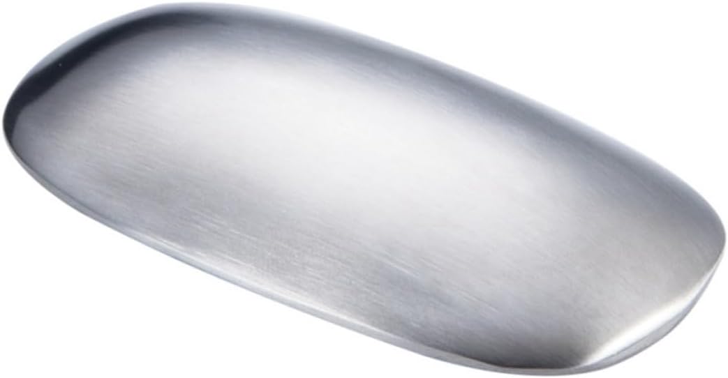 Amosfun Stainless Steel Odor Eliminating Soap Bar with Holder for Kitchen