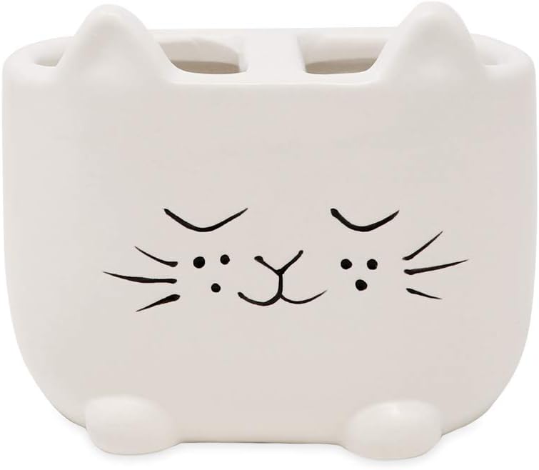 Isaac Jacobs Cat Cup Holder - 2 Section Organizer