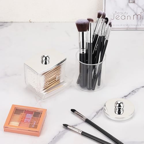 Tbestmax 2 Pack Qtip Holder - Durable Storage Canisters
