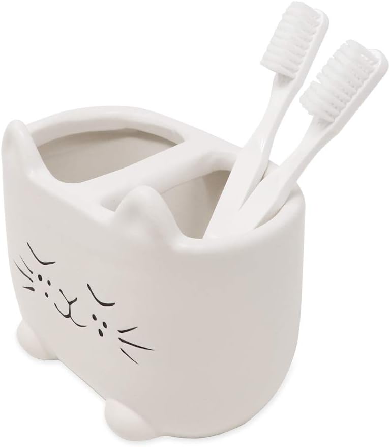 Isaac Jacobs Cat Cup Holder - 2 Section Organizer