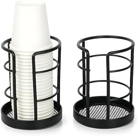 HillSpring Metal Cup Dispenser Black Finish