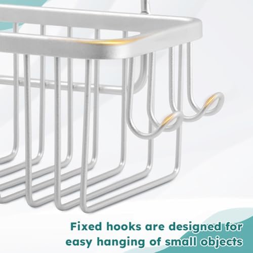 Kakalote Silver Shower Caddy with Hooks