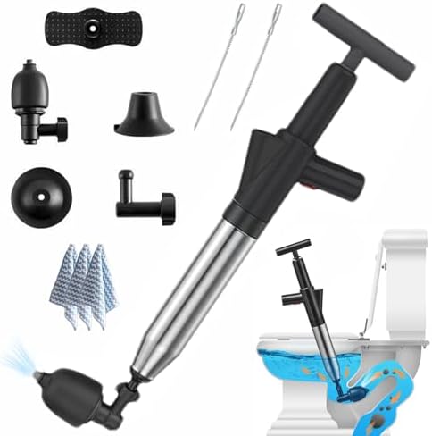 Nuotuv Pneumatic Floor Drain Plunger Tool Black 1