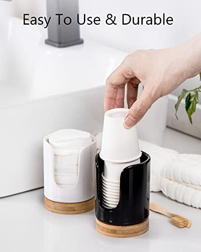 Ceramic Cup Dispenser - 3oz BPA Free Kids Safe Black