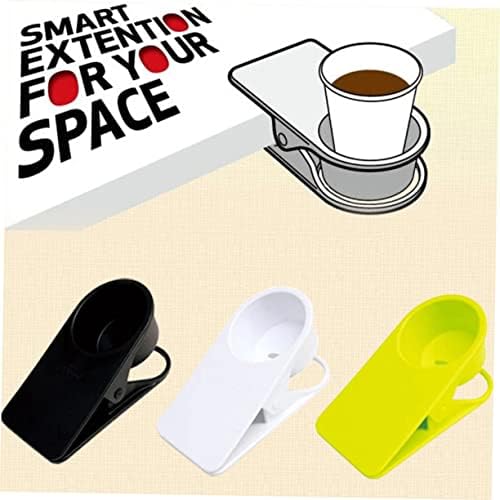 Desk Side Holder Clip - Strong ABS Cup Clamp for Bottles and Mugs