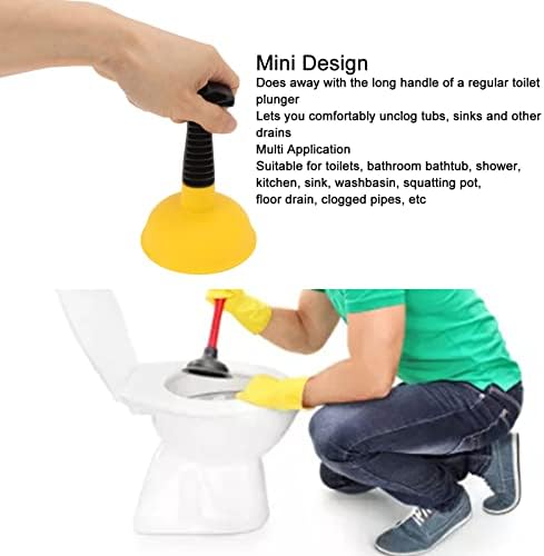 Mini Drain Plunger with Non-Slip Handle
