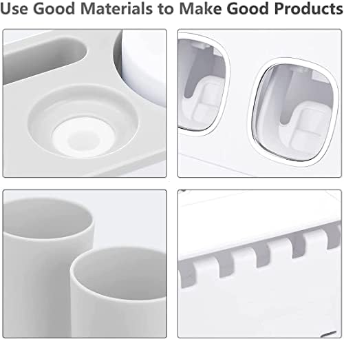 VNYIFAN Multifunctional Wall Mounted Toothbrush Holder Set