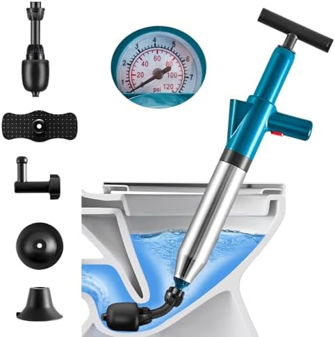 Madrigal High Pressure Toilet Plunger with Air Drain Blaster