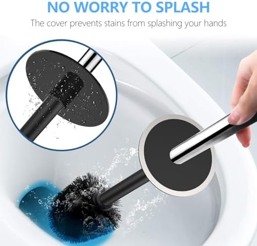SetSail Compact Toilet Brush with Stainless Steel Handle and Drip-Proof Holder 1