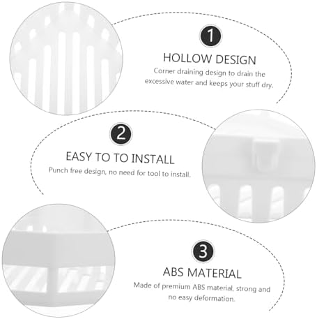MAGICLULU White Triangle Shower Basket for Bathroom and Kitchen Storage